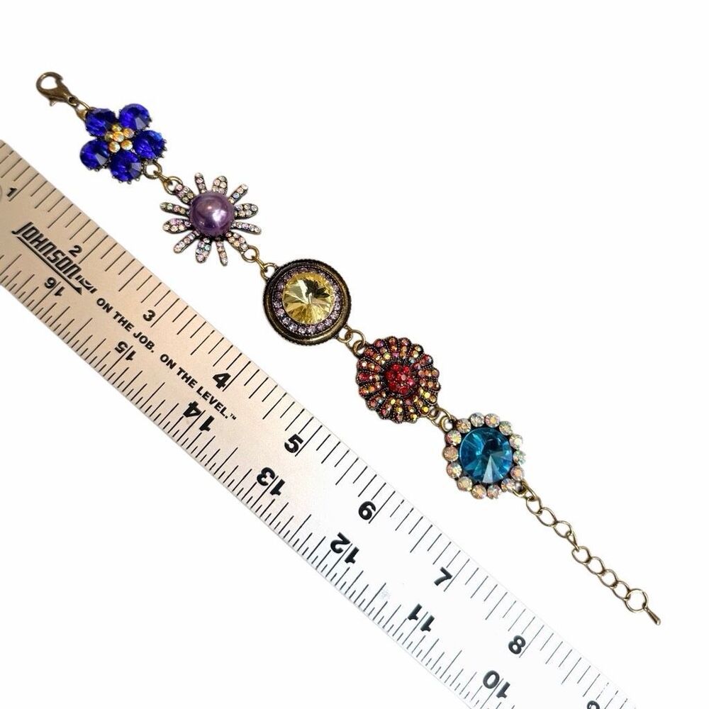 Statement Rhinestone Link Bracelet - Picture 8 of 9